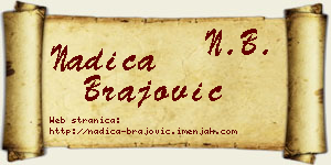 Nadica Brajović vizit kartica
